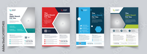 Corporate business flyer template design set with marketing, brochure cover, poster, book cover business proposal, promotion, advertise, publication, cover page. new digital marketing flyer set.