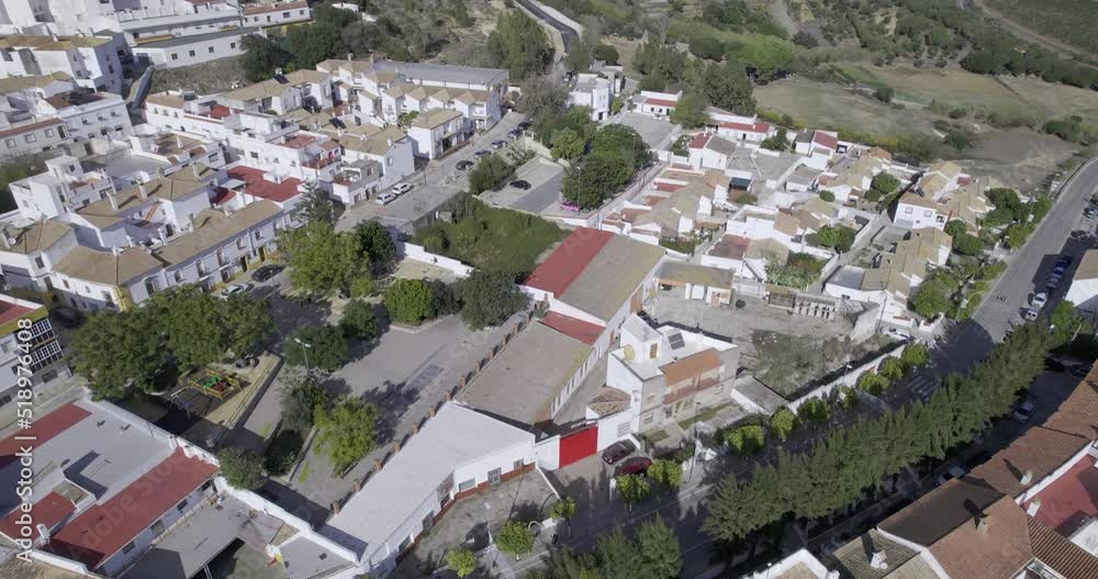 4K Aerial Views - Benalup, Cádiz, Spain - Aerial landscape of Benalup town - Old houses - Cadiz, Spain 4K Aerial Views - Benalup, Cádiz, Spain - Aerial landscape of Benalup town - Old houses - Cadiz, Spain