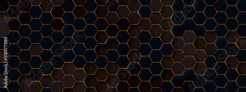Geometrical hexagon background with geometric shapes, Modern and stylist geometric pattern background for communication, information and technology related works.