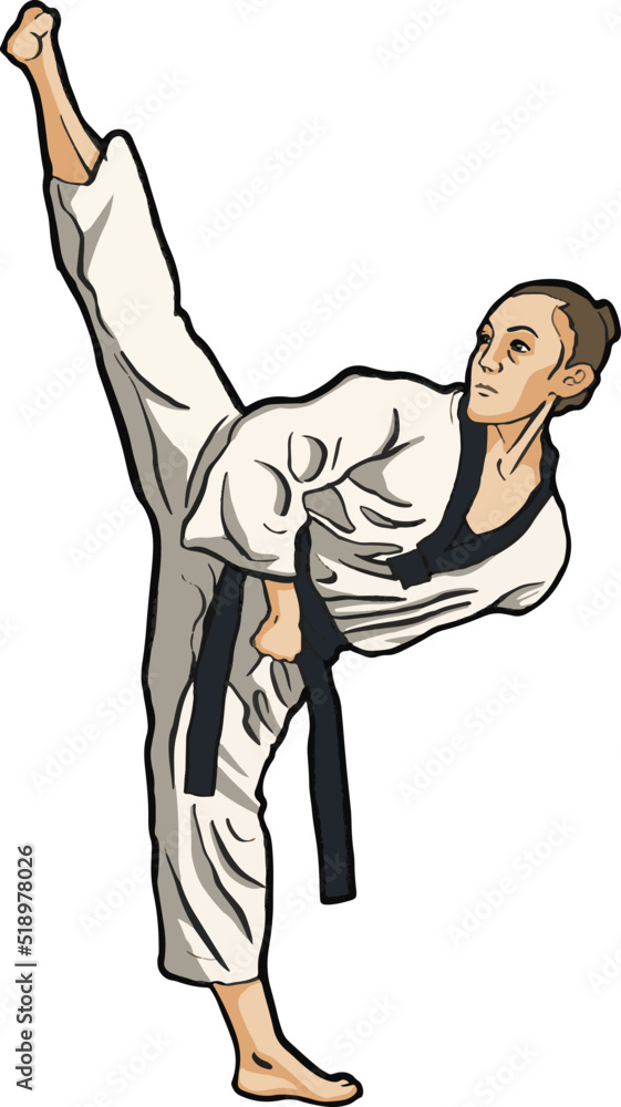 Karate fighting martial art action 