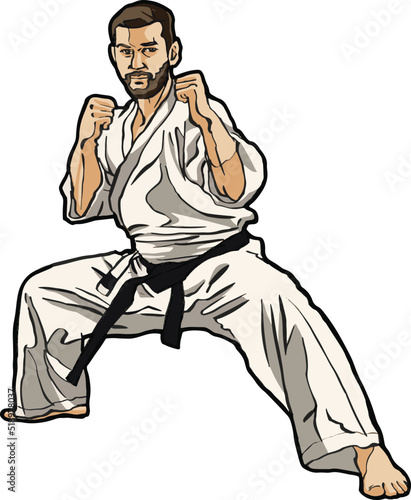Karate fighting martial art action 