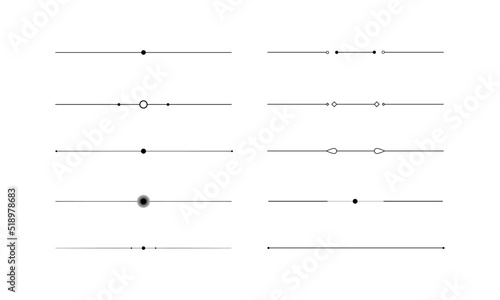 Set of Simple Decorative Page Dividers and Design Elements