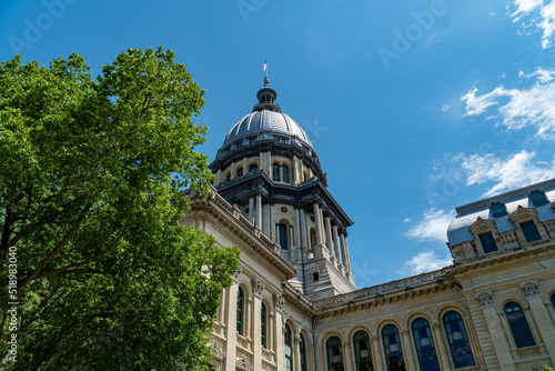 Illinois State Capitol Building on a Bright Summer Day