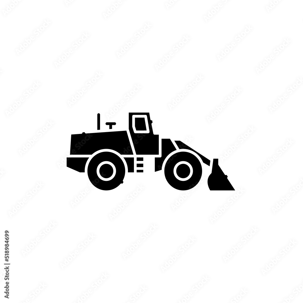 Grader sign olor line icon. Road construction. Grader sign olor line icon. Road construction.