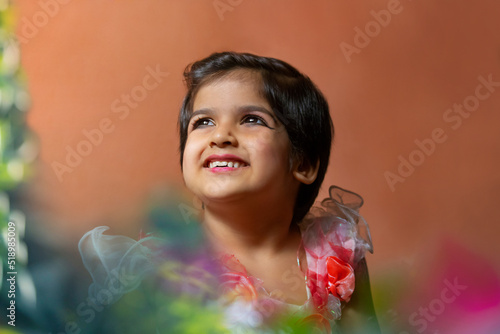 Portrait of a happy Indian girl child