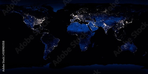 Clear shot of every parcel of Earth&rsquo;s land surface and islands in nighttime view in visible light. A composite of images taken throughout April 18th - October 23rd, 2012. 