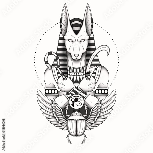 Anubis tattoo design 