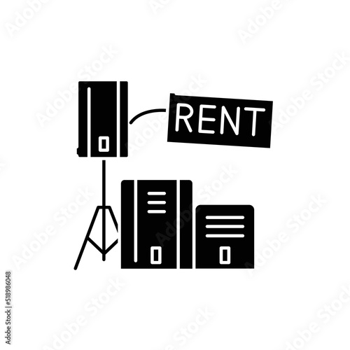 Audio equipment rental olor line icon. Pictogram for web page, mobile app, promo.