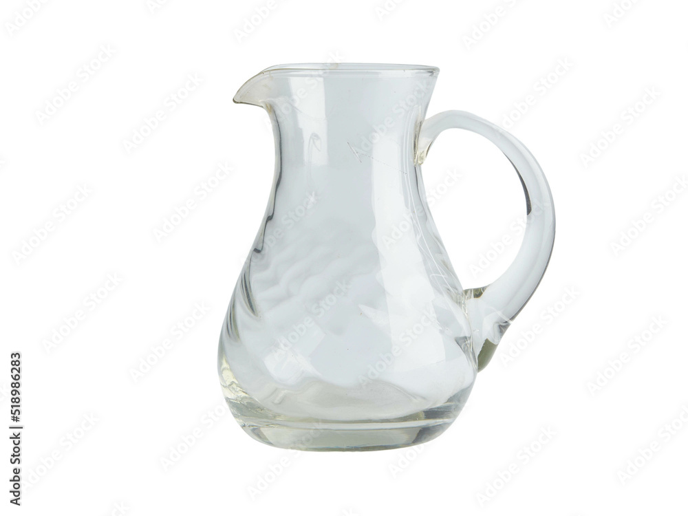 empty glass jug isolated on white background empty glass jug isolated on white background