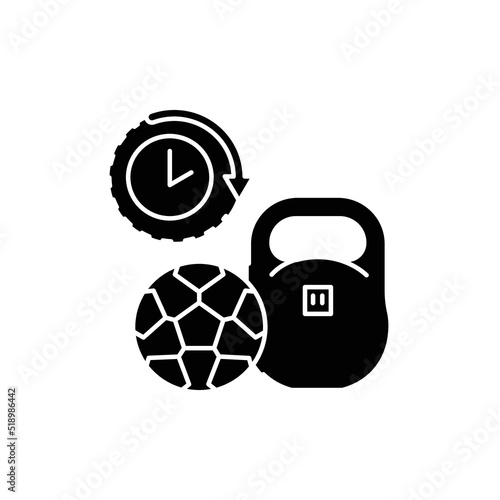 Sports equipment rental olor line icon. Pictogram for web page, mobile app, promo.