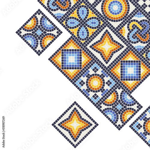 Stampa su tela Ancient mosaic tile background