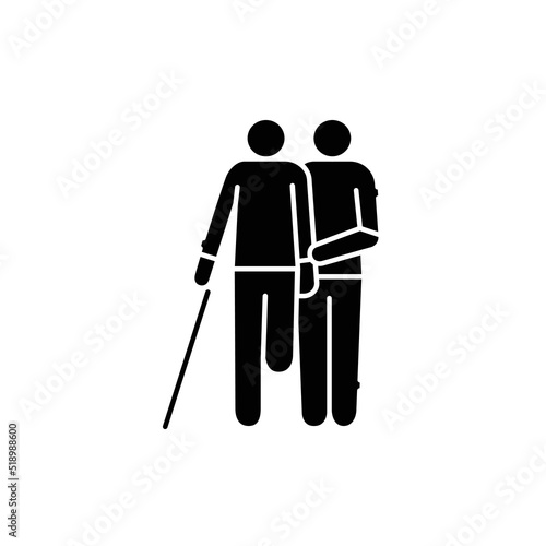 Rehabilitation olor line icon. Pictogram for web page, mobile app, promo.