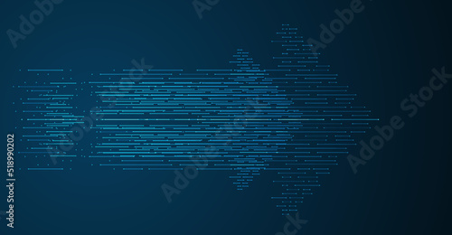 Abstract arrow direction. Technology background