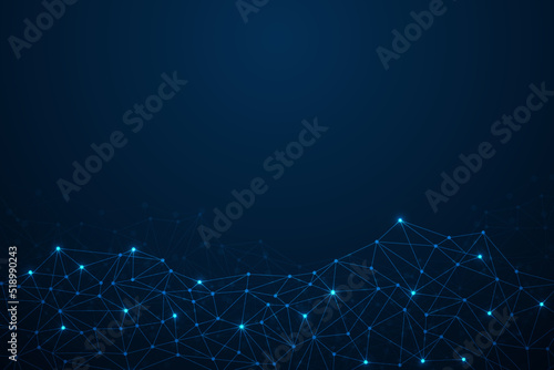 Geometric connected abstract background. Connecting dots and lines. Technology background