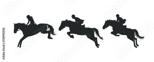 Fotografia, Obraz Jumping horse set