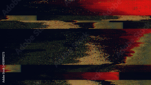Glitch noise static television VFX. Visual video effects stripes background, CRT tv screen no signal glitch effect