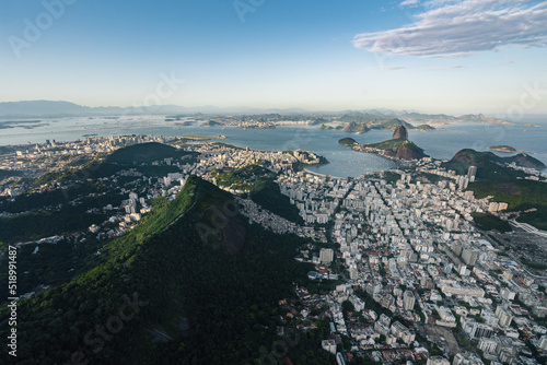 Canvas Print Aerial view of Rio with Sugarloaf Mountain and Guanabara Bay - Rio de Janeiro, B