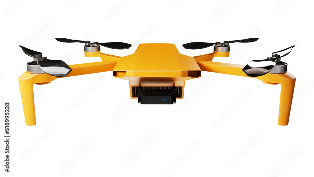 3D render of the modern quadcopter