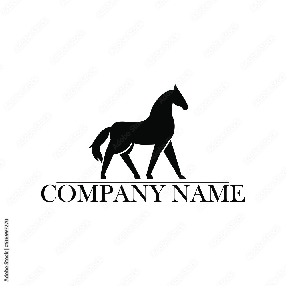 Horse silhouette logo isolated on the white background. Vector illustration. Logo design, icon Horse silhouette logo isolated on the white background. Vector illustration. Logo design, icon