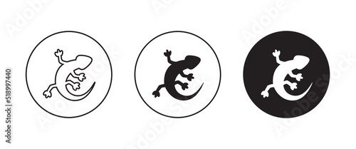 animal vector lizard salamander gecko crocodile and reptiles icon, sign, symbol, logo, illustration, editable stroke, flat design style isolated on white linear photo