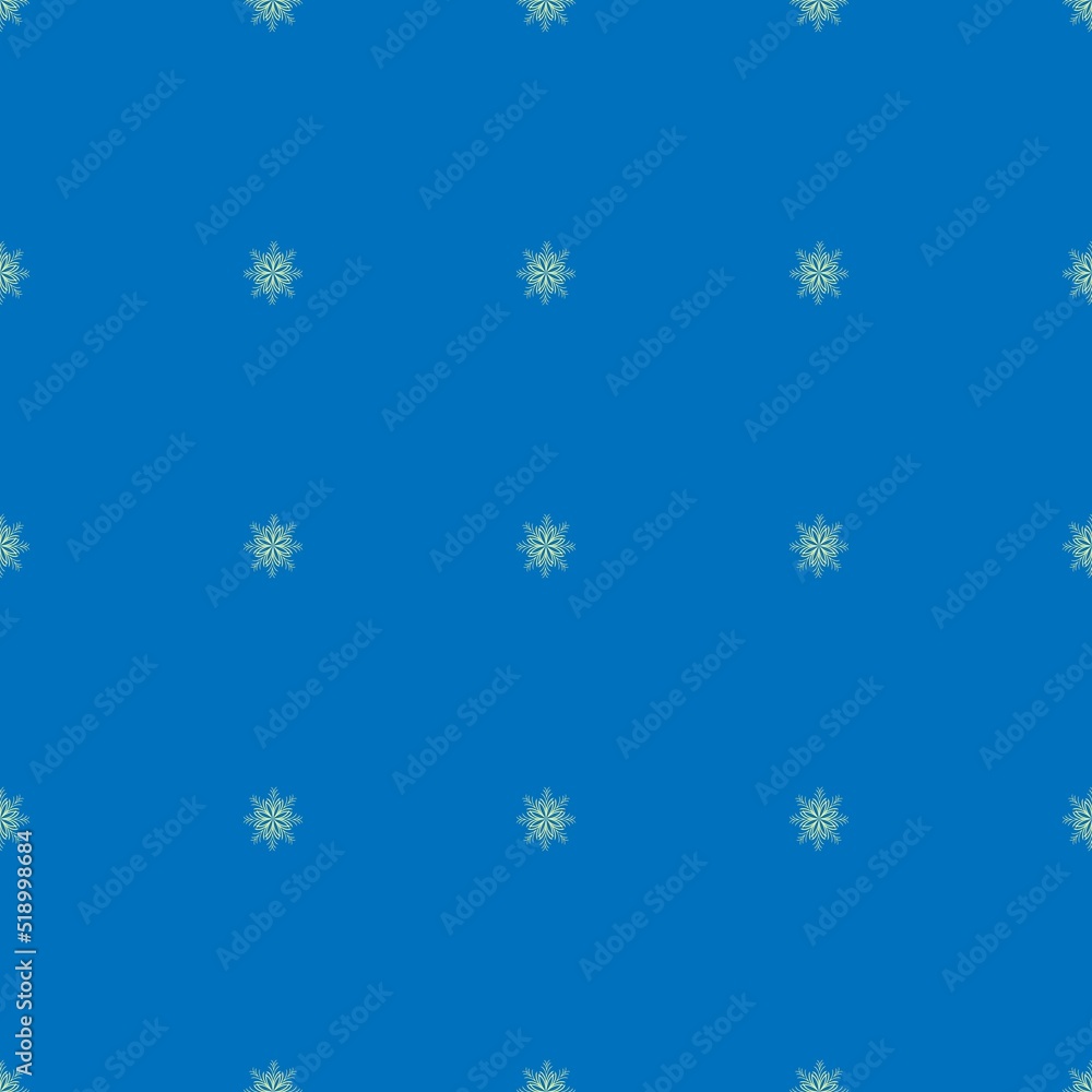 Ornament blue snowflake pattern for print textile Ornament blue snowflake pattern for print textile