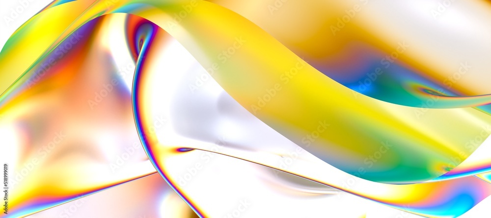 Fototapeta premium Colorful flowing liquid thermal waves abstract background