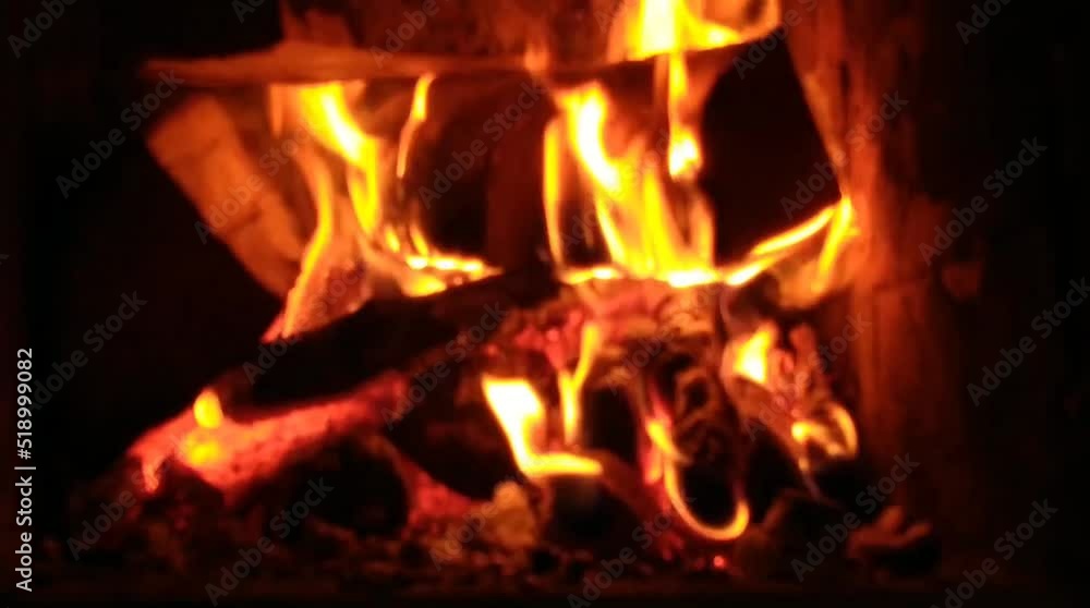 TV screensaver with fire in the stove TV screensaver with fire in the stove