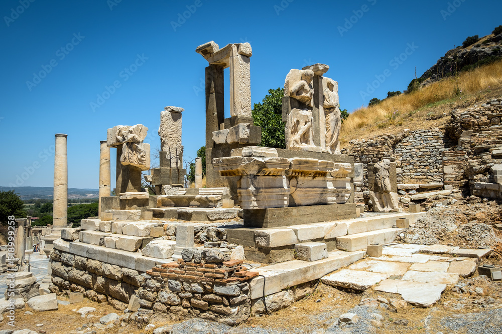 Ruins of ancient city Ephesus, Turkey. UNESCO cultural heritage