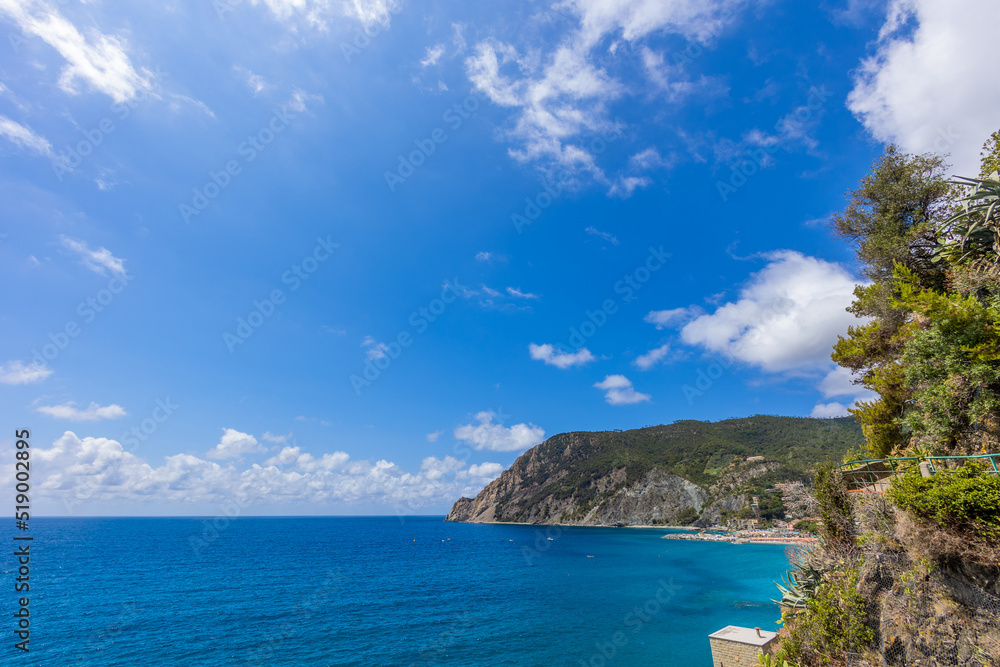 blue sea of ​​italy with beautiful sky