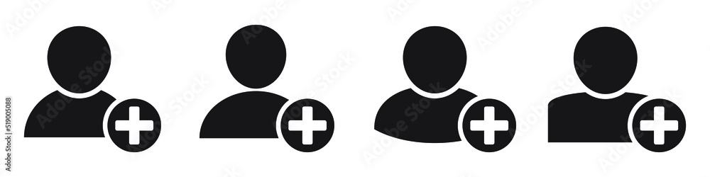 Add user vector Icon. New profile illustration symbol. Avatar sign or logo. Add user vector Icon. New profile illustration symbol. Avatar sign or logo.