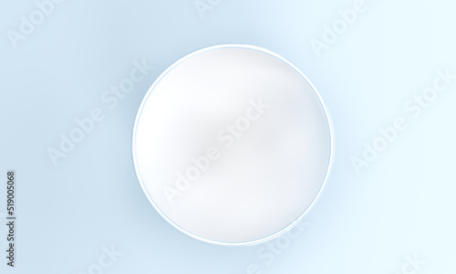 white plate with against light blue background  3d render
