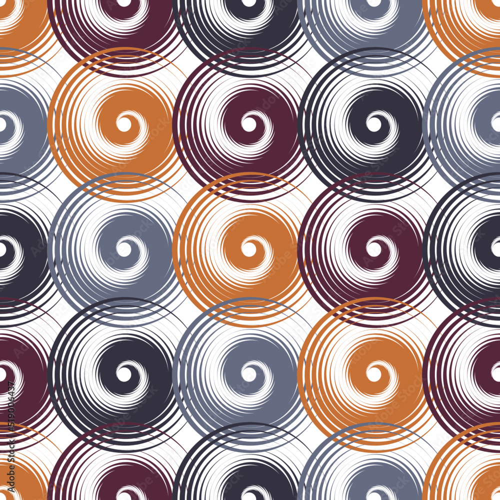 Spiral swirls complicated seamless pattern vector design. Spiral swirls complicated seamless pattern vector design.