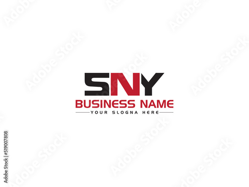 Creative SNY Logo Letter Vector, Colorful SN s n y Logo Icon Design With Three Alphabet Letter For Business