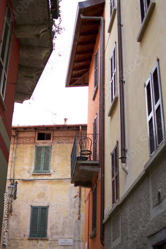 a characteristic street in the small historic center of Bellagio on Lake Como