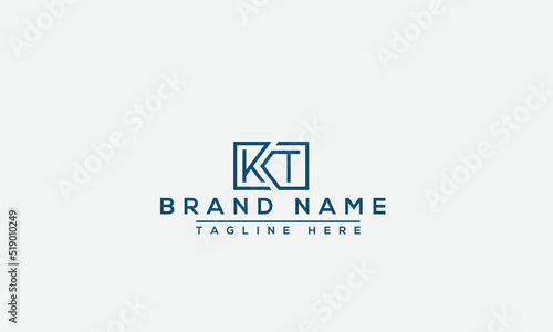 Logo design letter KT. Elegant modern. Vector template.