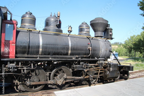 old steam locomotive, Fort Edmonton Park, Edmonton, Alberta