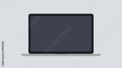 Obraz w ramie Laptop flat vector icon illustration