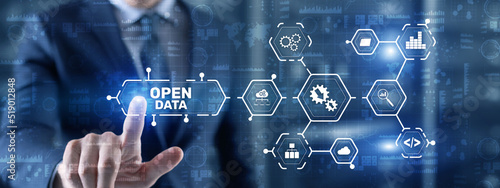 Open Data. Access Concept Modern Technology