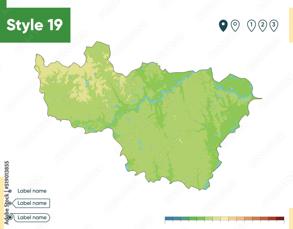 Vladimir Region Russia High Detailed Physical Map Vector Map Dem   1000 F 519013855 MfVXhYQrPIDpC4CLbs9Tyl8Vnb9pUvNj 