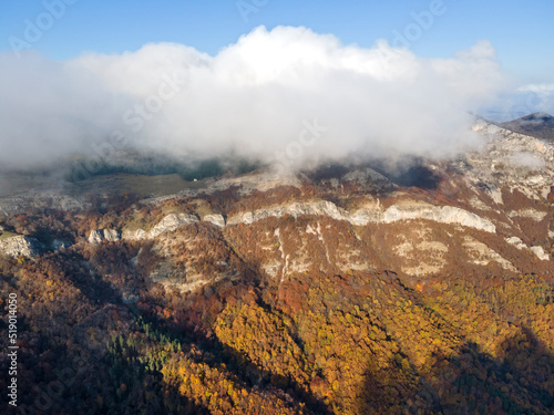 Aerial view of Balkan Mountains and Vratsata pass, Bulgaria © Stoyan Haytov