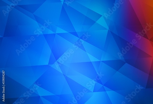 Light Blue  Red vector abstract mosaic pattern.