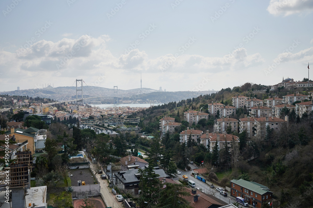Cityscape of Istanbul on bright sunny days
