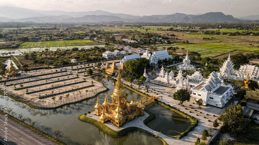 The historical city of Chiang Rai in Thailand