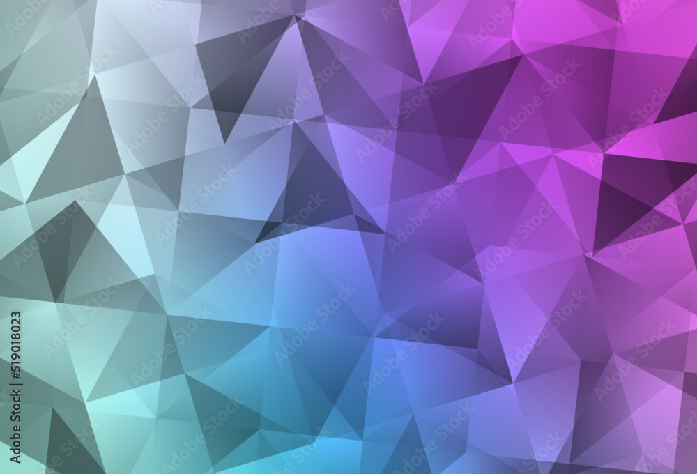 Light Pink, Blue vector abstract polygonal pattern.