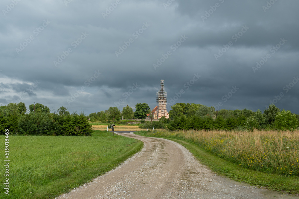 landscape with church