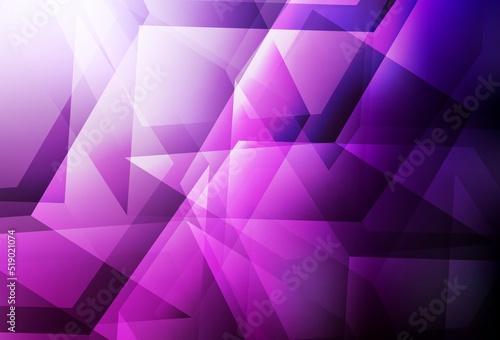 Dark Pink vector triangle mosaic background.