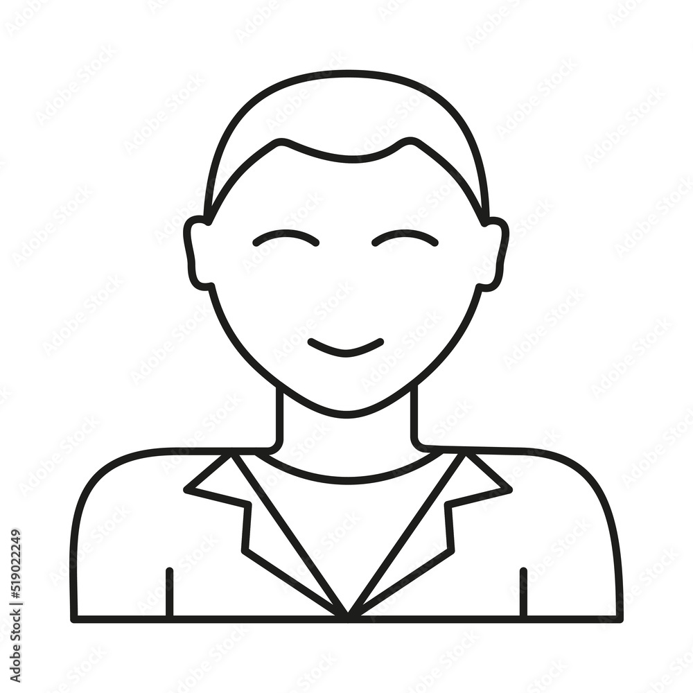 Man, father concept line icon. Simple element illustration. Man, father concept outline symbol design from family set. Can be used for web and mobile on white background