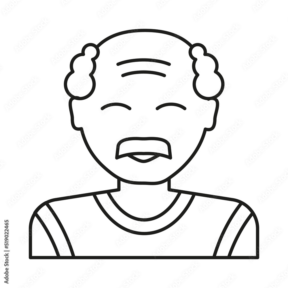 Grandfather, old concept line icon. Simple element illustration. Grandfather, old concept outline symbol design from family set. Can be used for web and mobile on white background