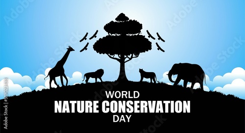 World nature conservation day vector illustration. 