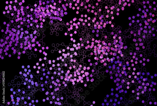 Dark Purple, Pink vector texture with artificial intelligence concept.